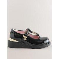 Ted Baker Girls' Patent T-Bar Mary Jane School Shoes With Chunky Sole - Black