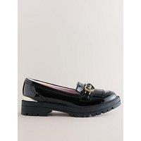 Ted Baker Girls Patent Leather Fringe Loafers - Black