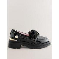 Ted Baker Patent Chunky Boat Shoe Black Loafers - Black