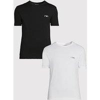 Emporio Armani Bodywear 2 Pack Bold Monogram Crew Neck T-Shirts - Assorted