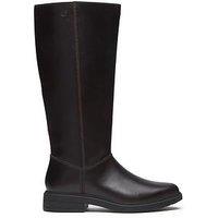 Timberland Womens Tall Zip Up Full Grain Leather Boots - Brown