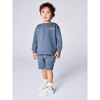 Smallsaints Younger Boys Underground Sweatshirt & Shorts Set - Blue