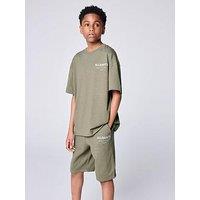 Smallsaints Boys Washed Underground T-Shirt & Shorts Set - Green