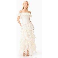 Elliatt Yvette Ruffle Maxi Gown - White