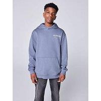 Smallsaints Boys Oversized Logo Pullover Hoodie - Purple