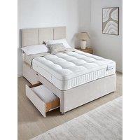 The Very Collection Sheridan Divan Base With 2 Drawers + Headboard + & Natural Fibre Pocket 1000 Mattress