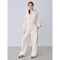 Ted Baker Older Girls Zip Through Hoodie & Wide Leg Jogger Co-Ord Set - Cream