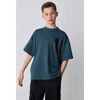 Ted Baker Boys Embossed Short Sleeve T-Shirt - Dark Grey