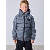 Ted Baker Boys Shower Resistant Neoprene Padded Jacket - Grey