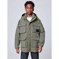 Smallsaints Boys' Hooded Parka Jacket - Green