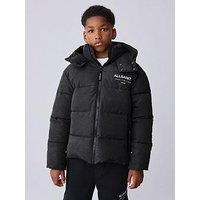 Smallsaints Boys Washed Black Underground Short Padded Coat - Black
