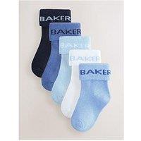 Ted Baker Baby Boys 5 Pack Roll Top Socks - Blue
