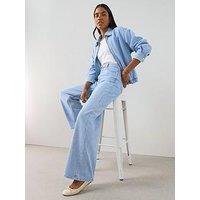 The Very Collection Co-Ord Wide Leg Jeans - Light Wash