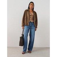 The Very Collection New Relaxed Wide Jeans - Dark Wash