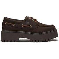 Timberland Stone Street Platform Boat Shoes - Dark Brown