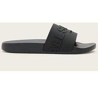 Allsaints Biggy Slip On Logo Sliders - Black