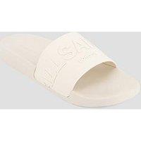 Allsaints Biggy Slip On Logo Sliders - White