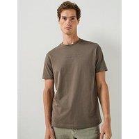 Armani Exchange 3D New York/Milan Logo T-Shirt - Brown
