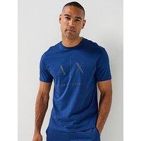 Armani Exchange Slim Fit Ax Chest Logo T-Shirt - Bright Blue