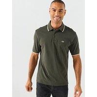 Armani Exchange Classic And Refined Cotton Pique Polo Shirt - Green