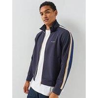 Armani Exchange Felpa Taped Zip Through Track Top - Navy