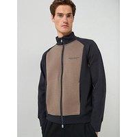Armani Exchange Colour Block Zip Through Track Top - Navy