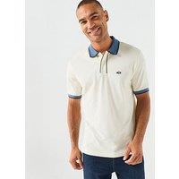 Armani Exchange Regular Fit Polo Shirt In Cotton Pique - Off White