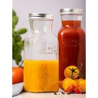 Kilner Set Of 2 Juice & Sauce Bottles 1L
