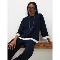 River Island Premium Hybrid Sweatshirt - Blue