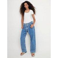 River Island Short Sleeve Scoop Neck Bodysuit - White