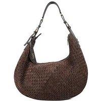 Jones Bootmaker Ysabelle Suede Chocolate Shoulder Bag