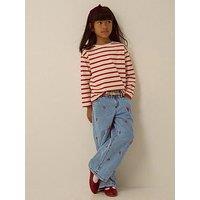 Monsoon Girls Mon Cheri Bow Denm Jeans - Blue