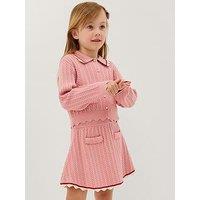 Monsoon Girls Encrusted Cable Co-Ord Cardigan - Pink