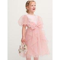 Monsoon Girls Raphela Bow Cancan Dress - Pink