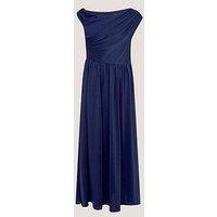 Monsoon Avery Cowl Neck Prom Dress - Navy