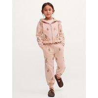 Monsoon Girls Broderie Trim Floral Co-Ord Jogger - Pink