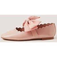 Monsoon Girls Patent Bow Ballerina Shoes - Pink