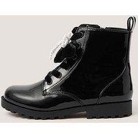 Monsoon Girls Lace Up Boots - Black