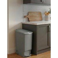 Simplehuman 40L Plastic Slim Pedal Bin, Grey