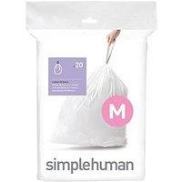 Simplehuman Code M Bin Liners, Pack Of 100, 45L, White