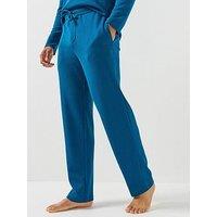 Boss Waffle Cuffed Loungewear Open Hem Pants - Blue