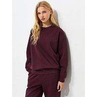 New Look Burgundy Relaxed Sweatshirt - Red