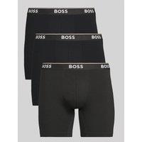 Boss Mens Boss 3 Pack Power Long Boxer Briefs - Black