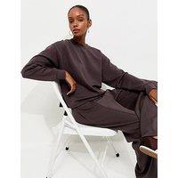 New Look Premium Dark Burgundy Crew Neck Co-Ord Sweatshirt