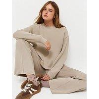 New Look Premium Stone Crew Neck Co-Ord Sweatshirt