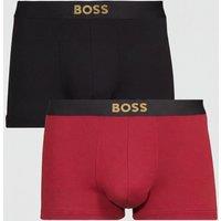 Boss Trunk 2 Pack Gold Logo Gift Set Trunks - Red