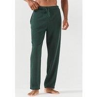 Boss Boss Waffle Cuffed Loungewear Open Hem Pants - Dark Green