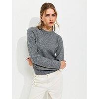 New Look Knitted Crew Neck Jumper - Grey