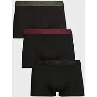 Hugo Bodywear Triplet 3 Pack Trunks - Dark Grey