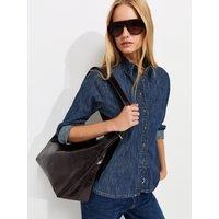 New Look Womens Fitted Denim Long Sleeve Shirt - Blue
